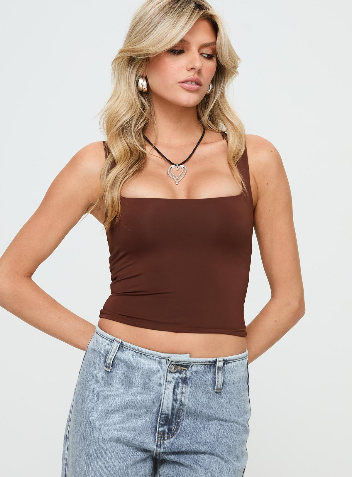Women's Back In Time Top Brown