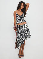 Women's Cabernet Asymmetrical Set Zebra