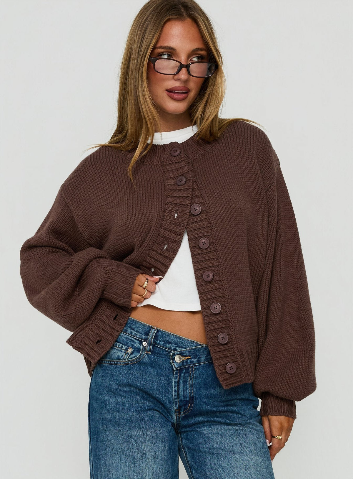 Women's Edern Cardigan Chocolate — Sweater