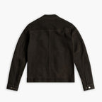 Men's Racer Jacket | Dark Olive Suede