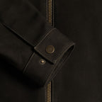 Men's Racer Jacket | Dark Olive Suede