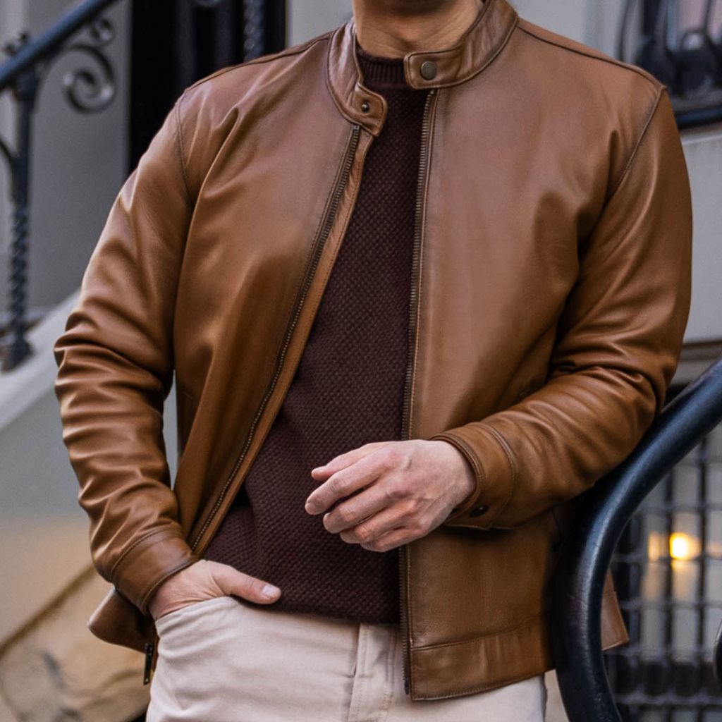 Men's Racer Jacket | Toffee