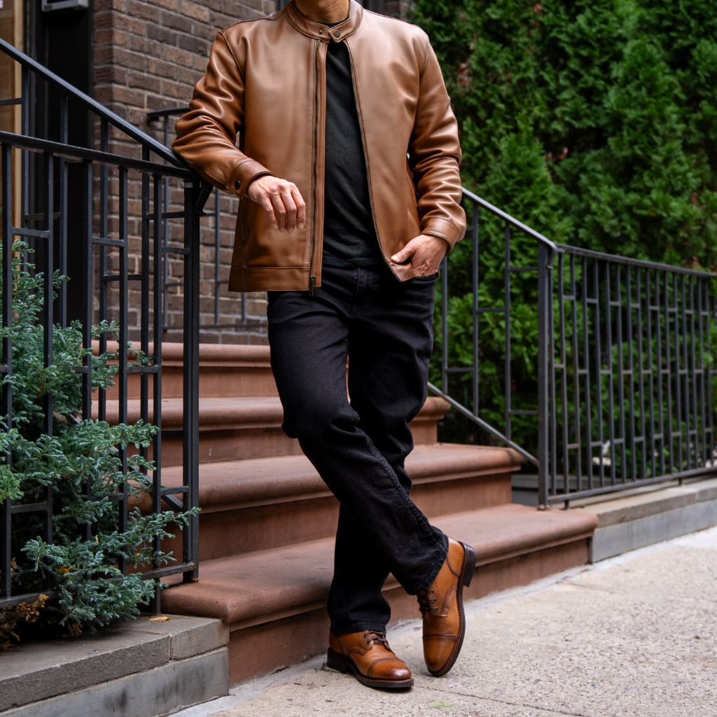 Men's Racer Jacket | Toffee