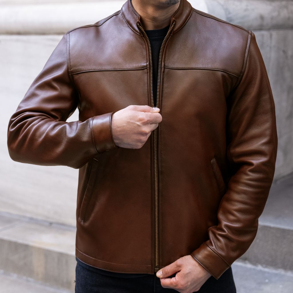 Men's Rider Jacket | Rich Mahogany