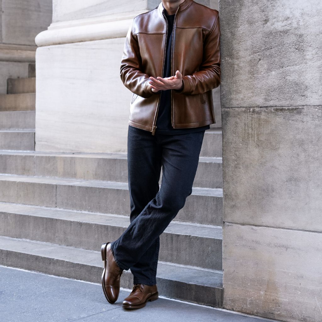 Men's Rider Jacket | Rich Mahogany