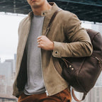 Men's Racer Jacket | Taupe