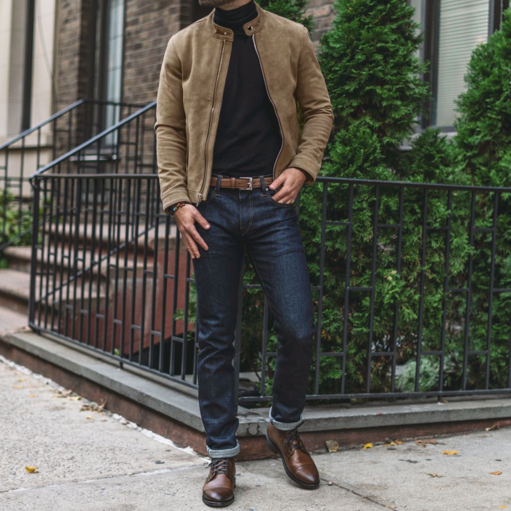 Men's Racer Jacket | Taupe