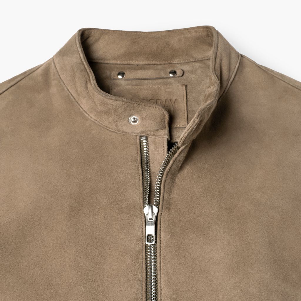 Men's Racer Jacket | Taupe