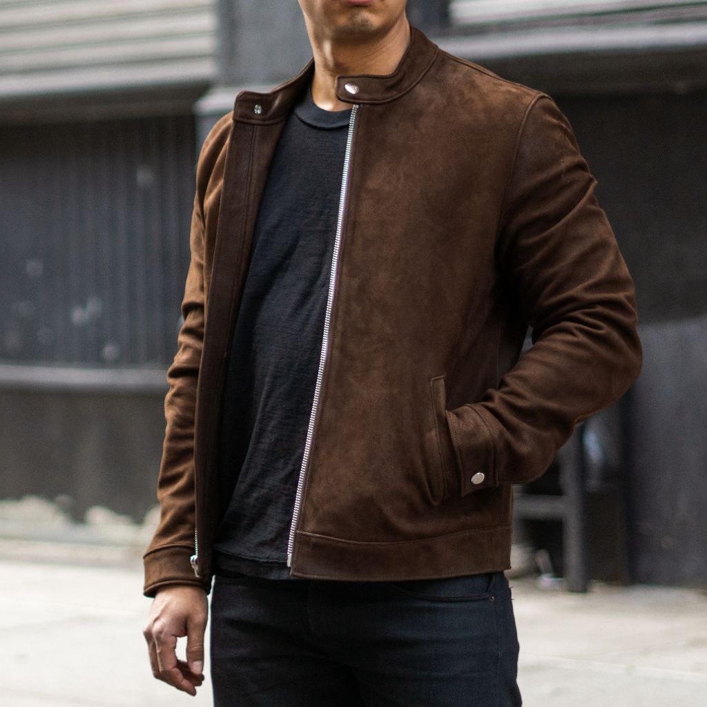 Men's Racer Jacket | Tobacco (Nickel Hardware)