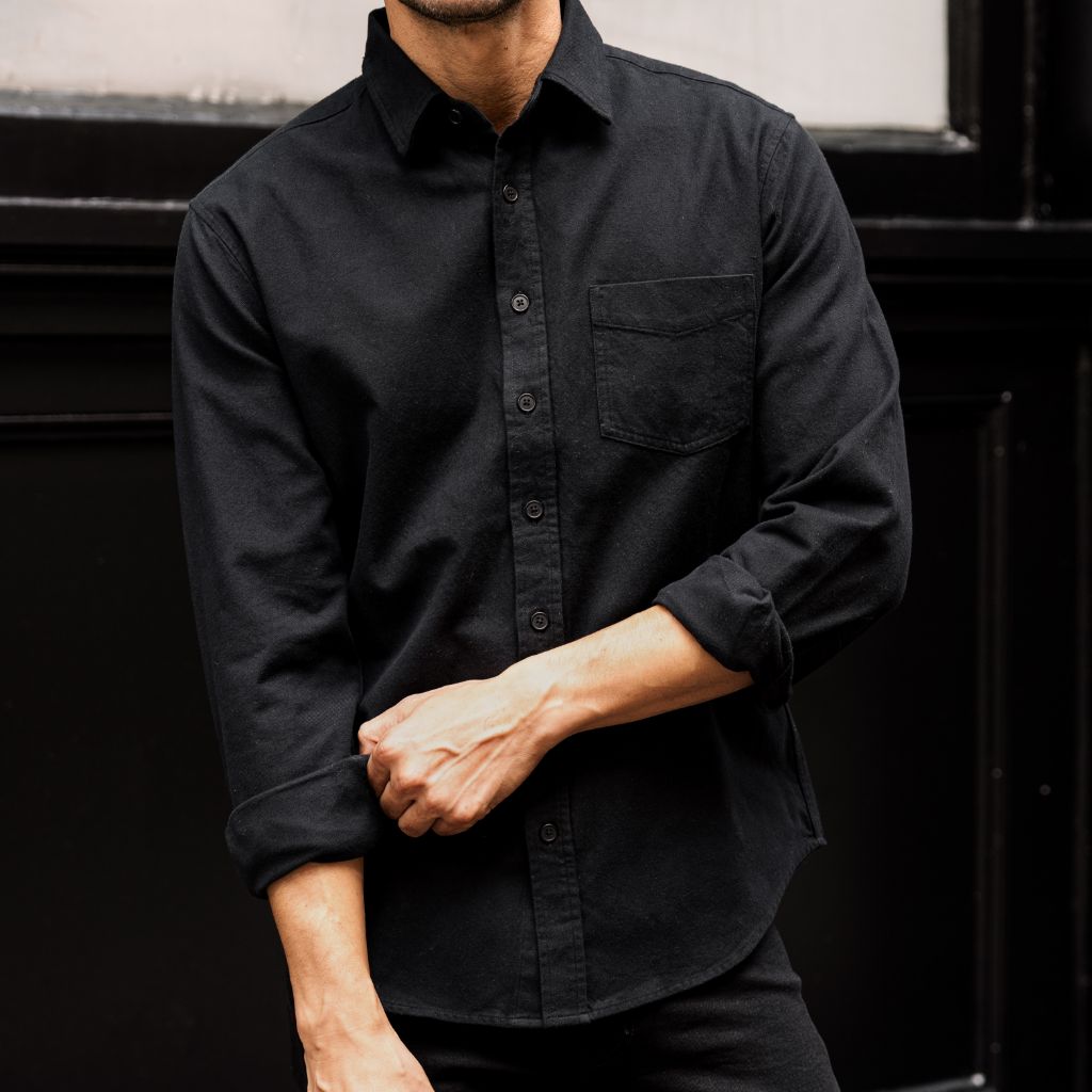Men's Solid Shirt | Black