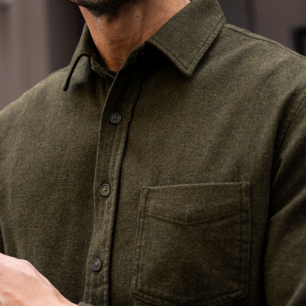 Men's Solid Shirt | Olive