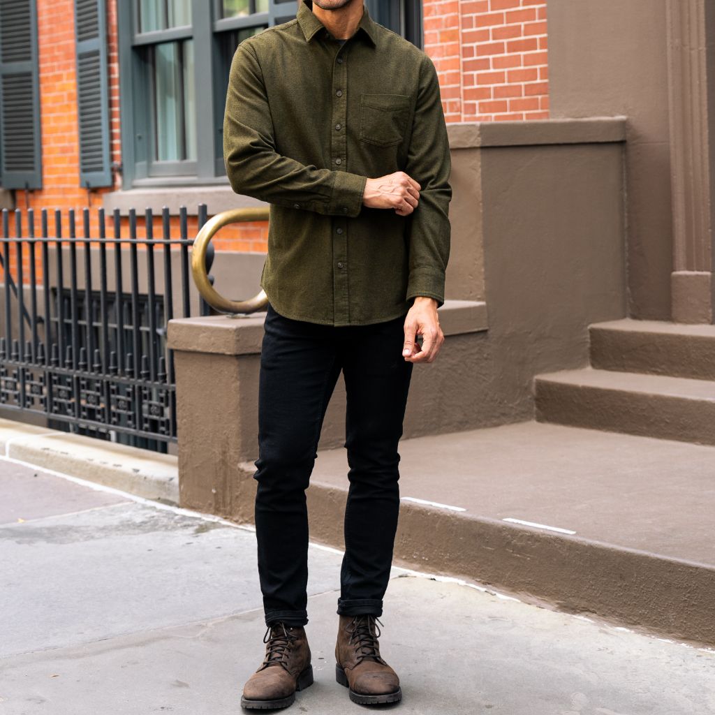 Men's Solid Shirt | Olive