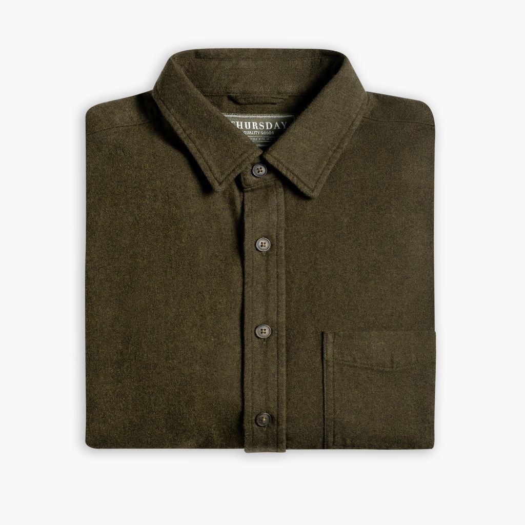 Men's Solid Shirt | Olive