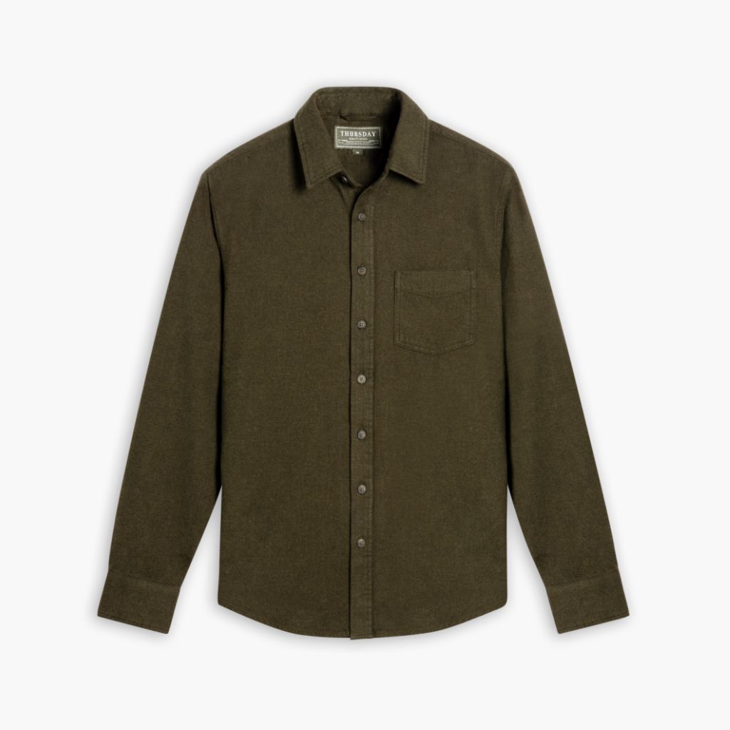 Men's Solid Shirt | Olive