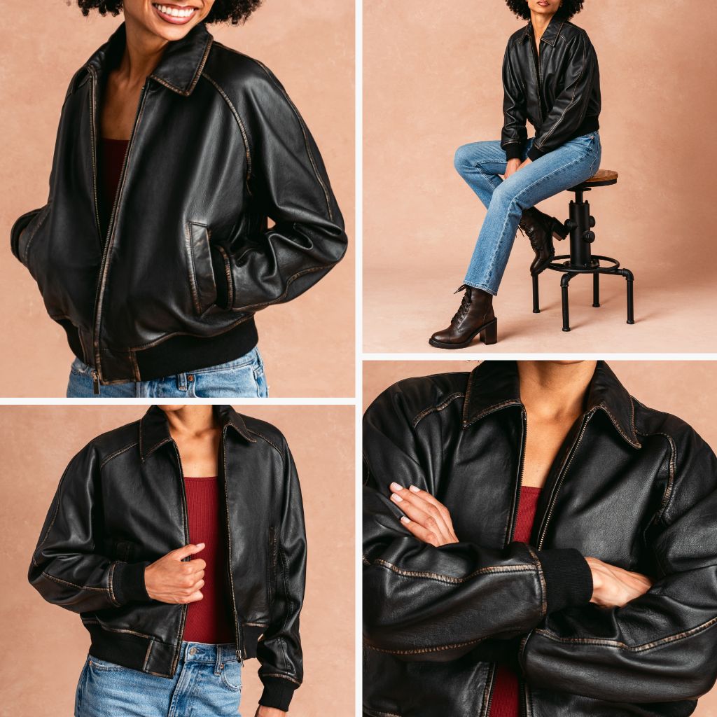 Women's Major League Jacket | Black Mocha