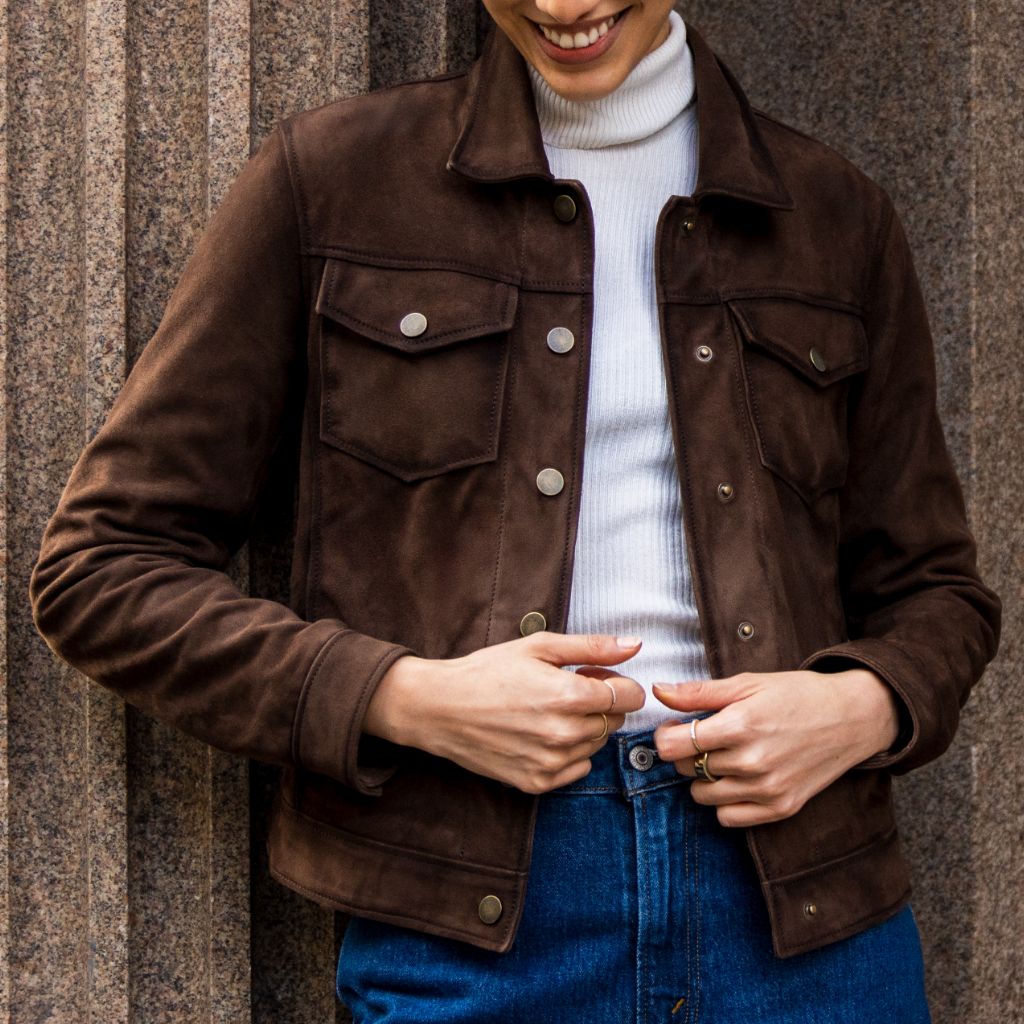 Women's Suede Western Jacket | Brown