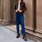 Women's Suede Western Jacket | Brown