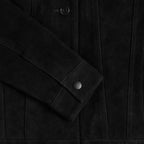 Women's Suede Trucker Jacket | Black