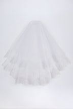 Lace-Trim Veil in White — Bridal Accessories