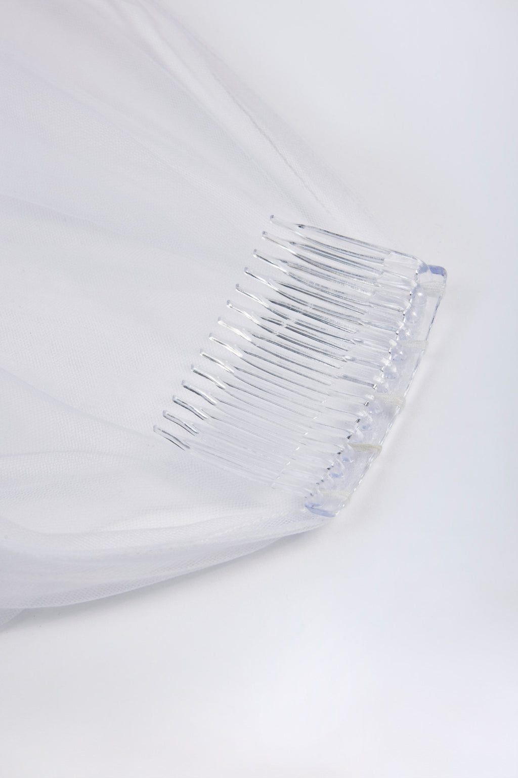 Lace-Trim Veil in White — Bridal Accessories