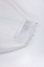 Lace-Trim Veil in White — Bridal Accessories