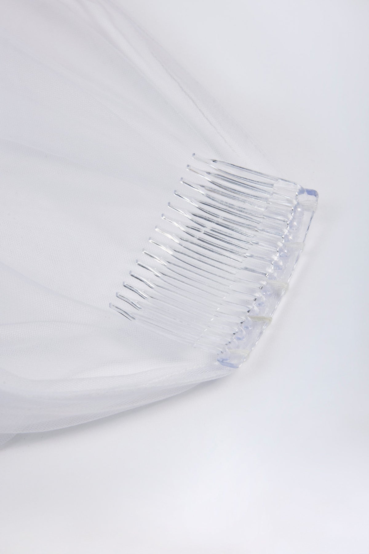Lace-Trim Veil in White — Bridal Accessories