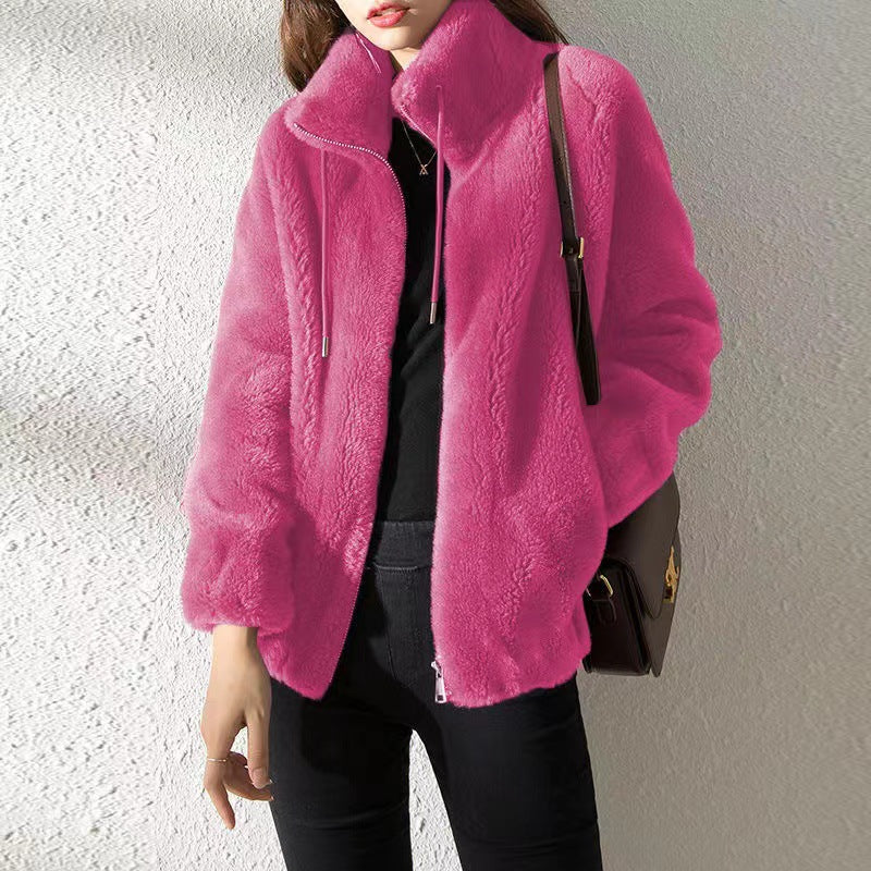 Women's Stand-Collar Fleece Jacket
