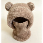 Plush Bear-Ear Hood - Adult & Kids