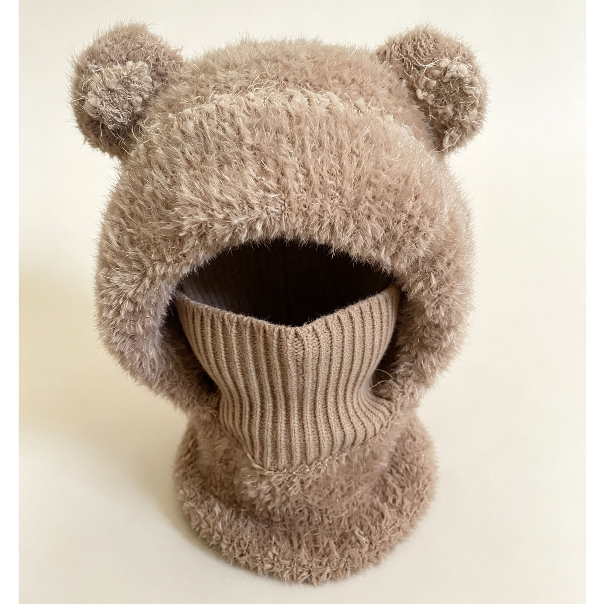 Plush Bear-Ear Hood - Adult & Kids