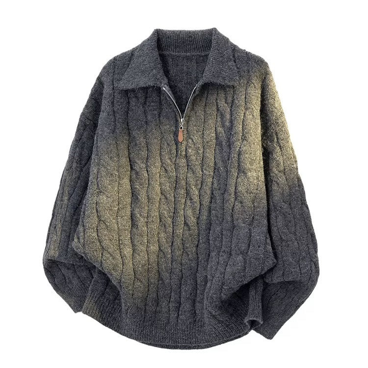 Women's Cable-Knit Quarter-Zip Sweater