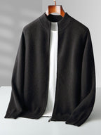 Women's Stand-Collar Wool Cardigan