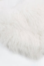 Women's Faux Fur Triangle Bralette in White — Intimates