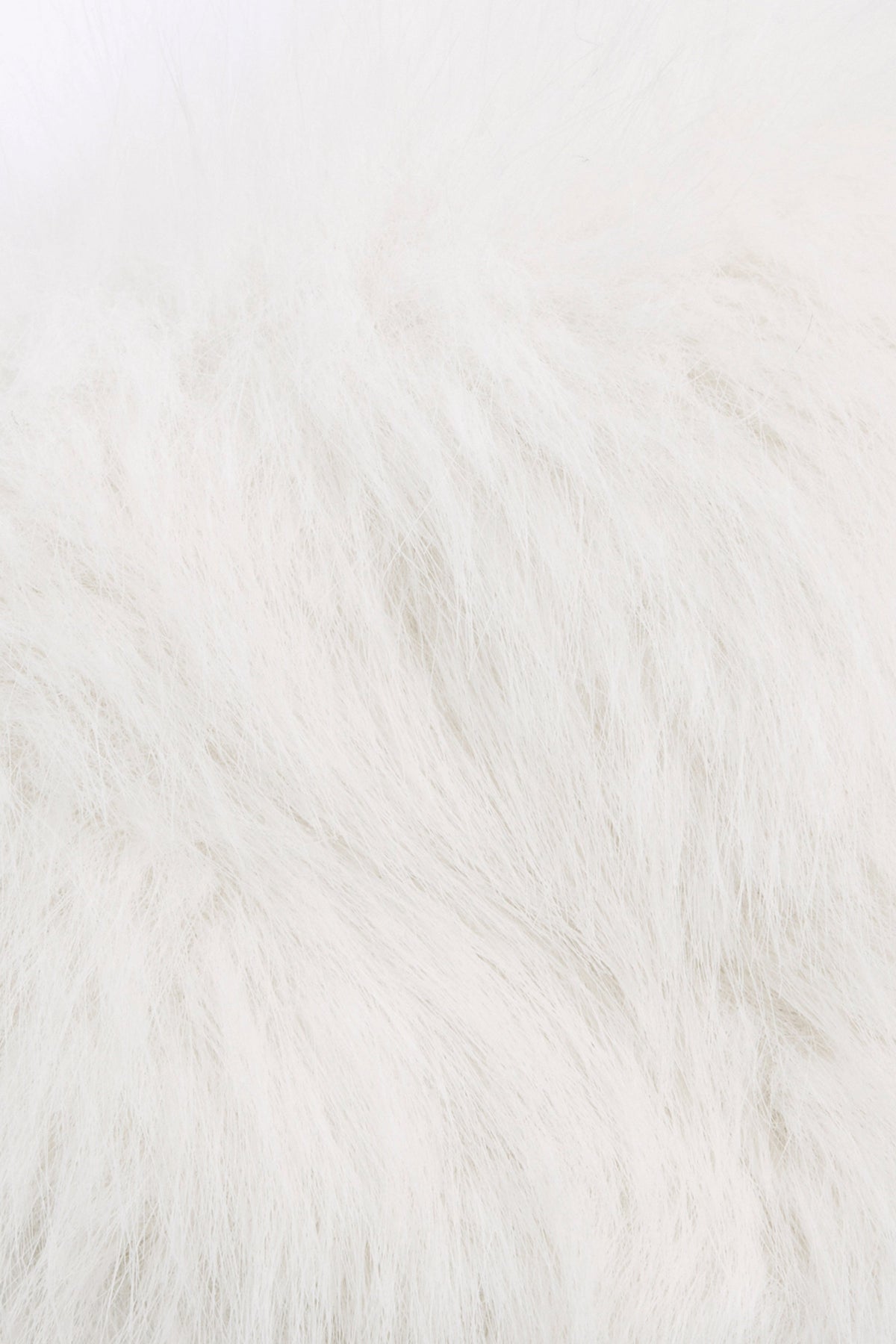 Women's Faux Fur Triangle Bralette in White — Intimates