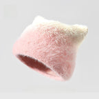 Plush Cat-Ear Knit Beanie