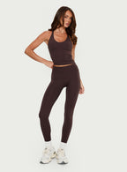 Women's Stride Active Invisible Scrunch Leggings Brown — Activewear