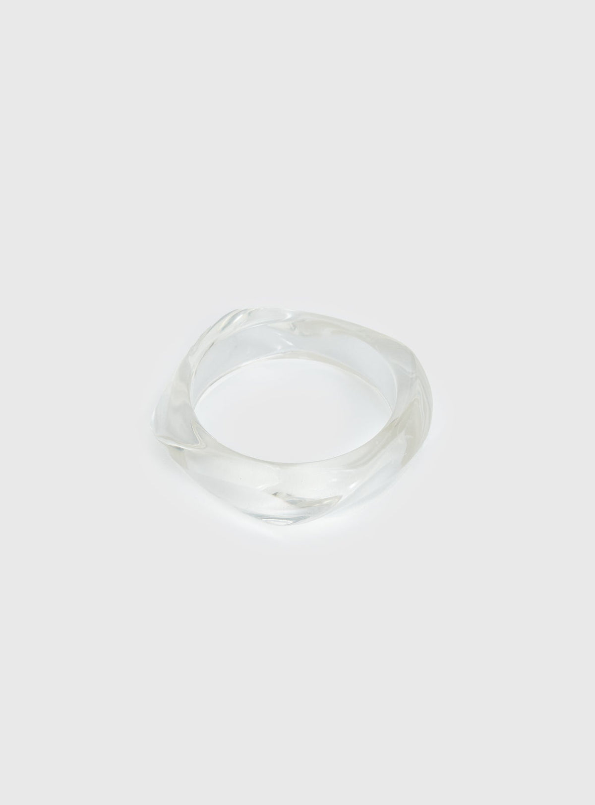 Whirl Resin Cuff Clear — Bracelet