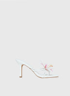 Women's Exotic Etty Floral Detail Heels White
