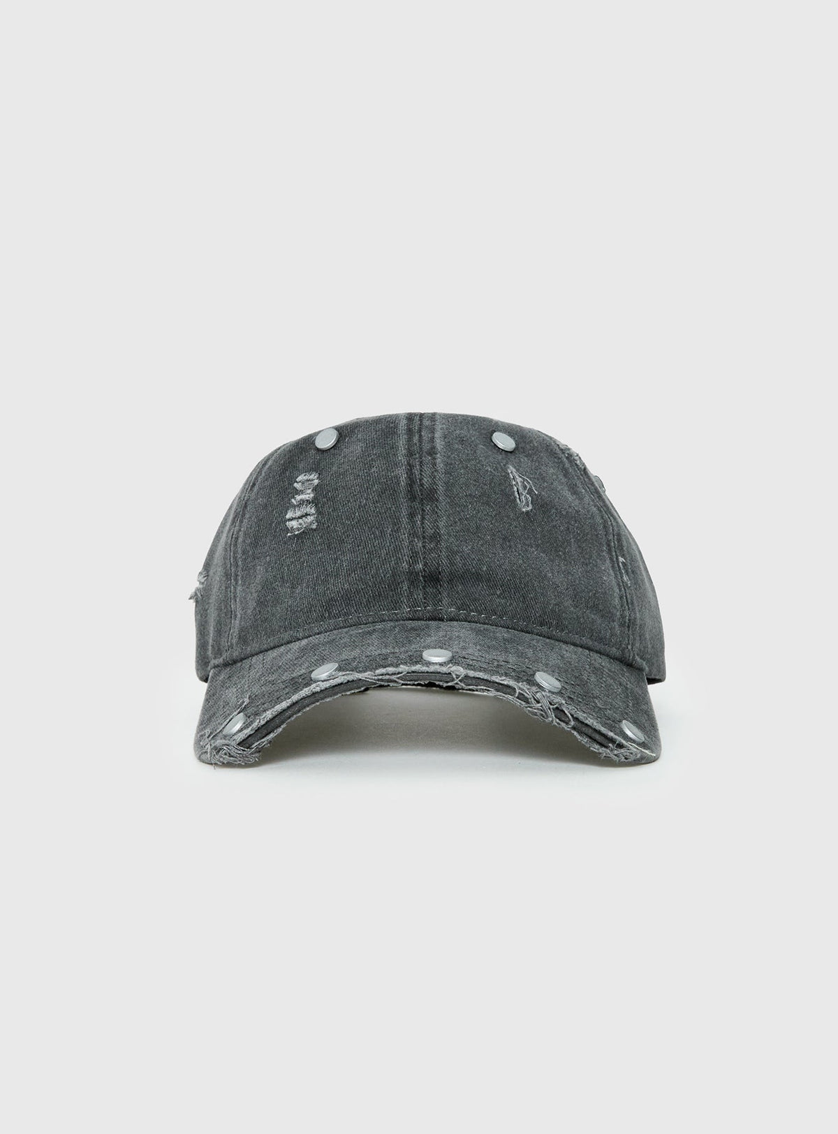Night Shift Distressed Stud Cap Black — Hat