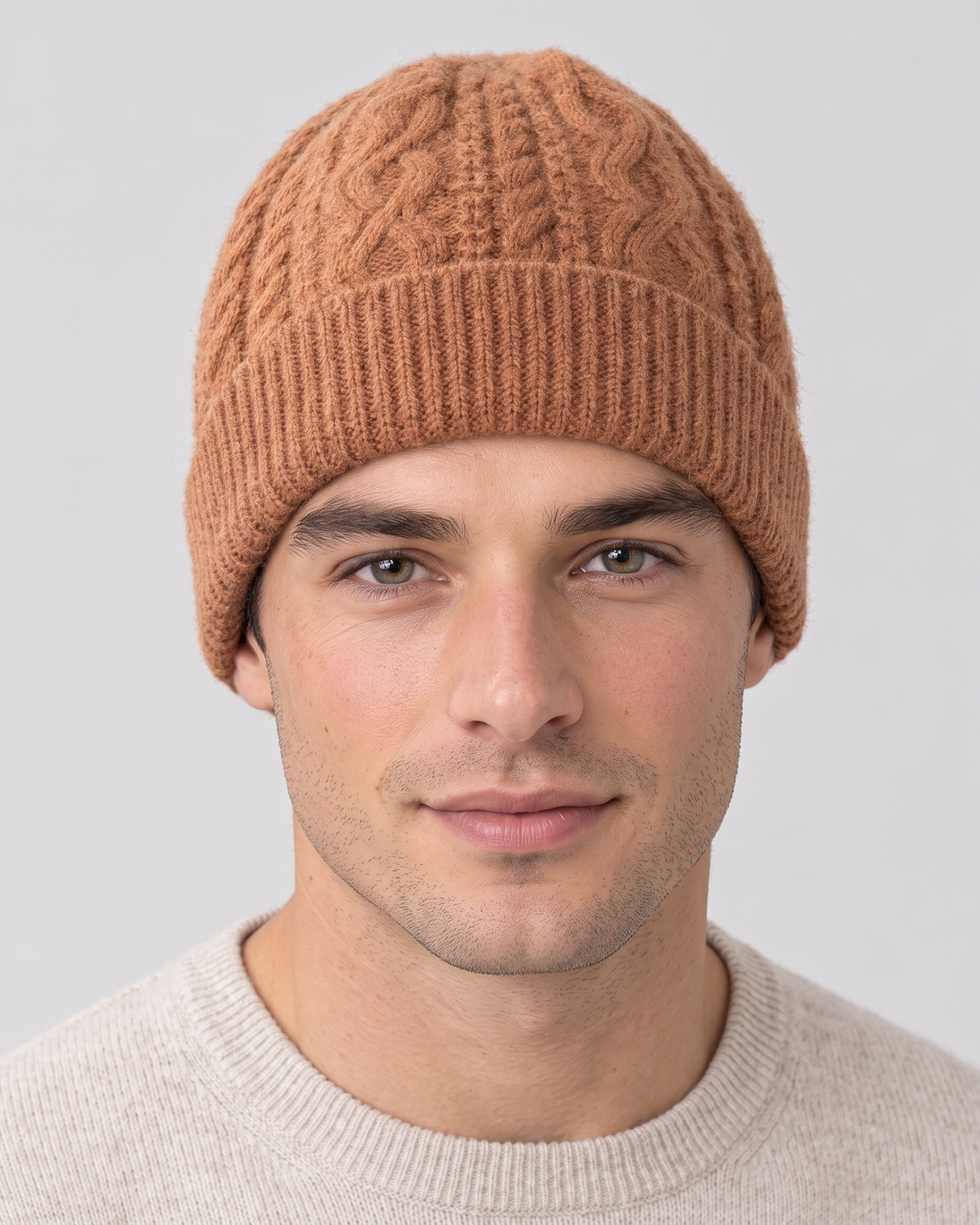 Men's Thick-Knit Cashmere Beanie — hero [WB final 4:5 14]