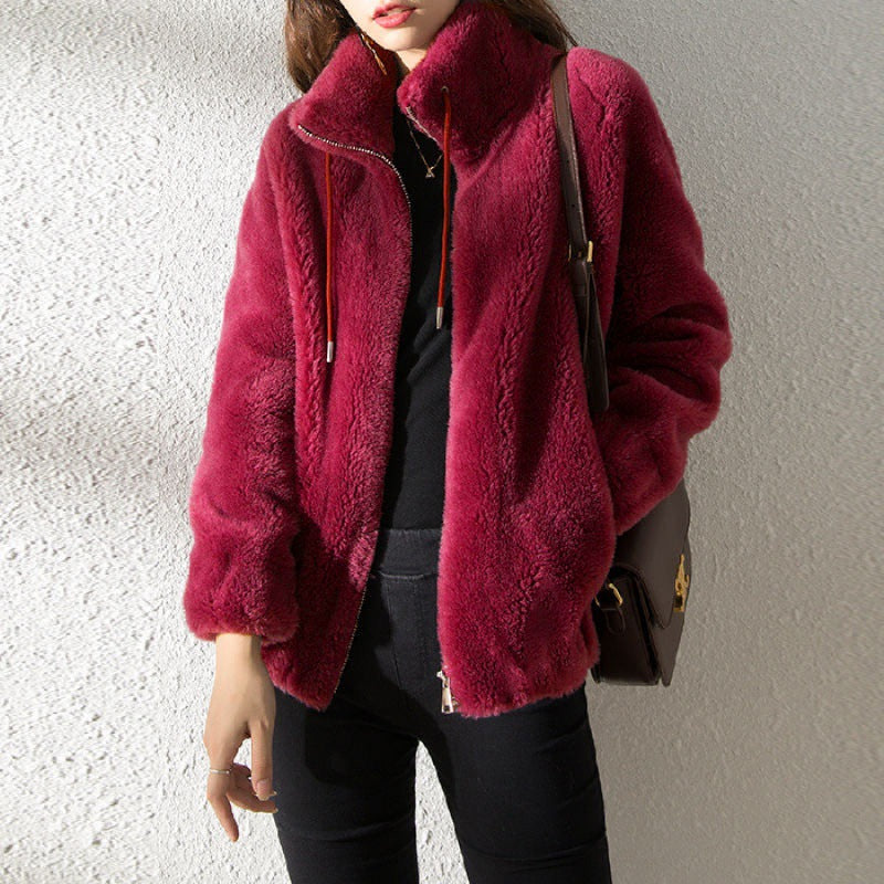 Women's Stand-Collar Fleece Jacket
