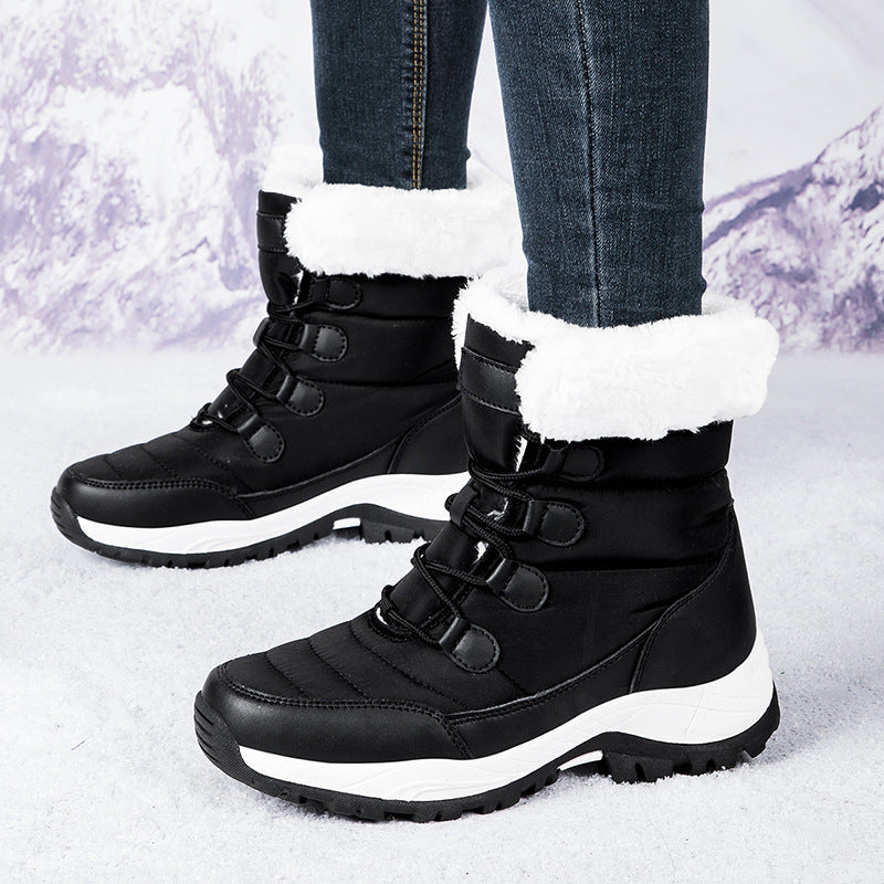 Women's Fleece-Lined Lace-Up Winter Boots