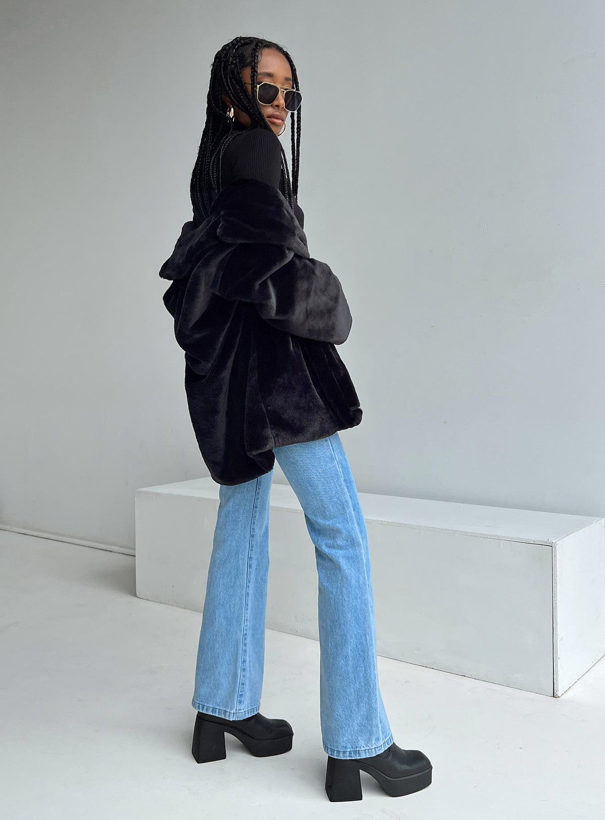 Women's Dune Faux Fur Jacket Black