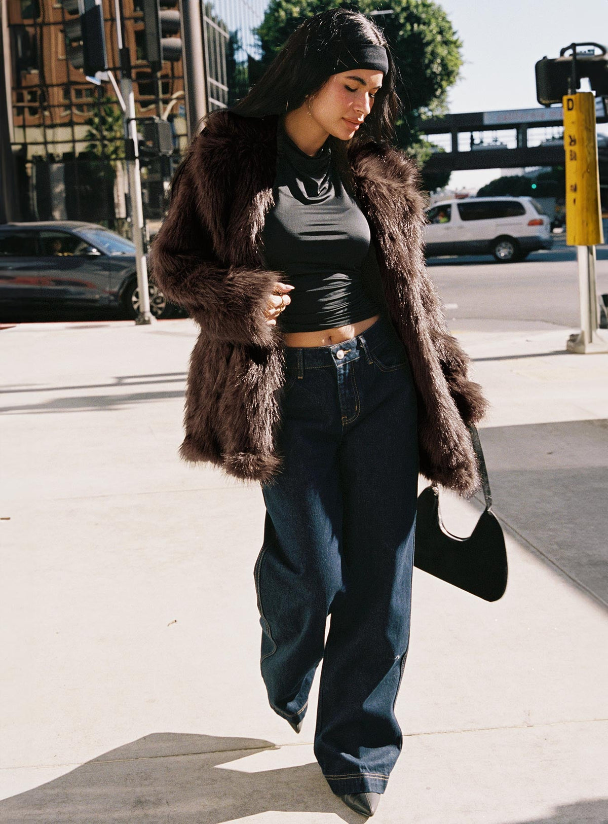 Women's Super Trouper Faux Fur Jacket Brown