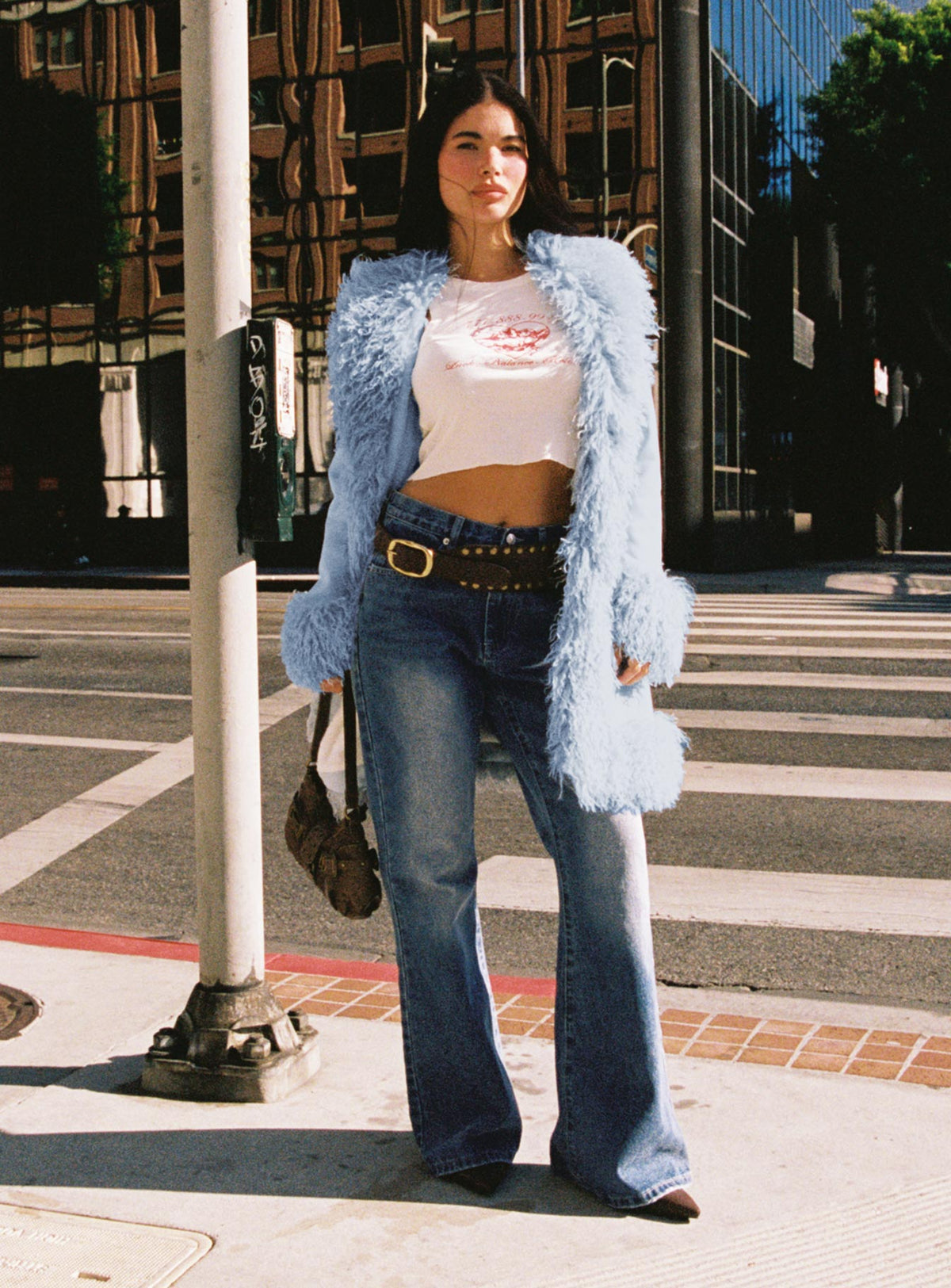 Women's Josefina Faux Fur Detail Jacket Blue