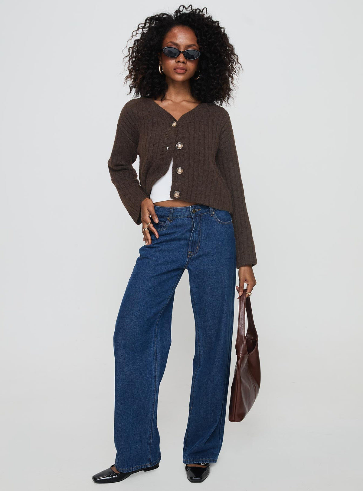 Women's Romona Knit Cardigan Chocolate — Sweater