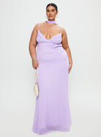 Women's Jadira Scarf Maxi Dress Purple Curve — Dress