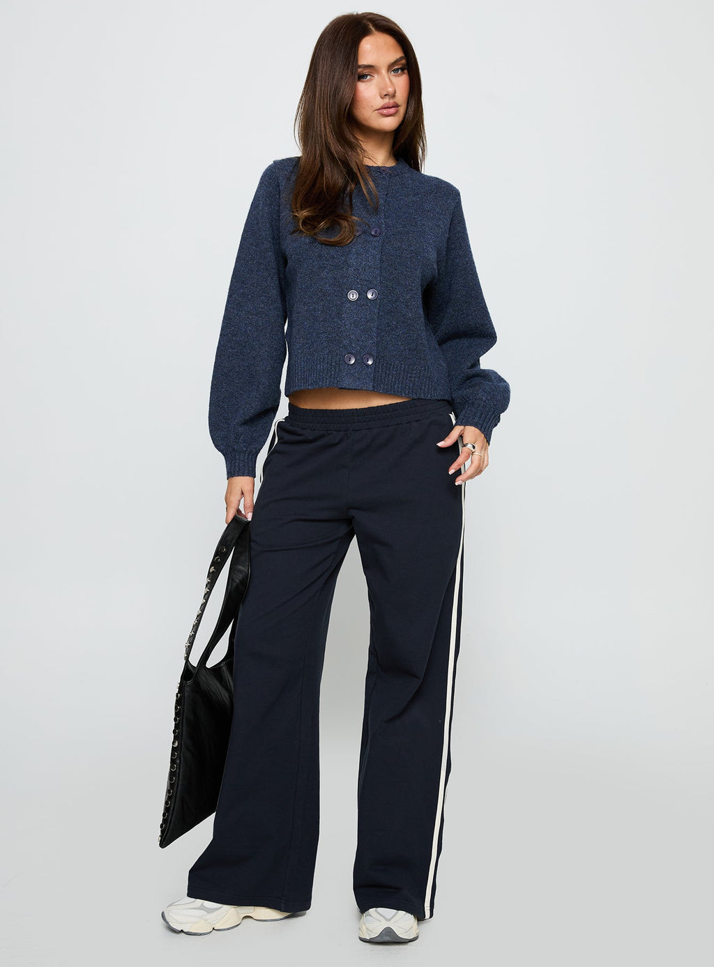 Women's Kammi Button Up Cardigan Navy — Sweater