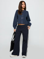 Women's Kammi Button Up Cardigan Navy — Sweater