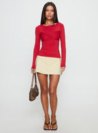 Women's Can't Sleep Skort Beige — Skirt
