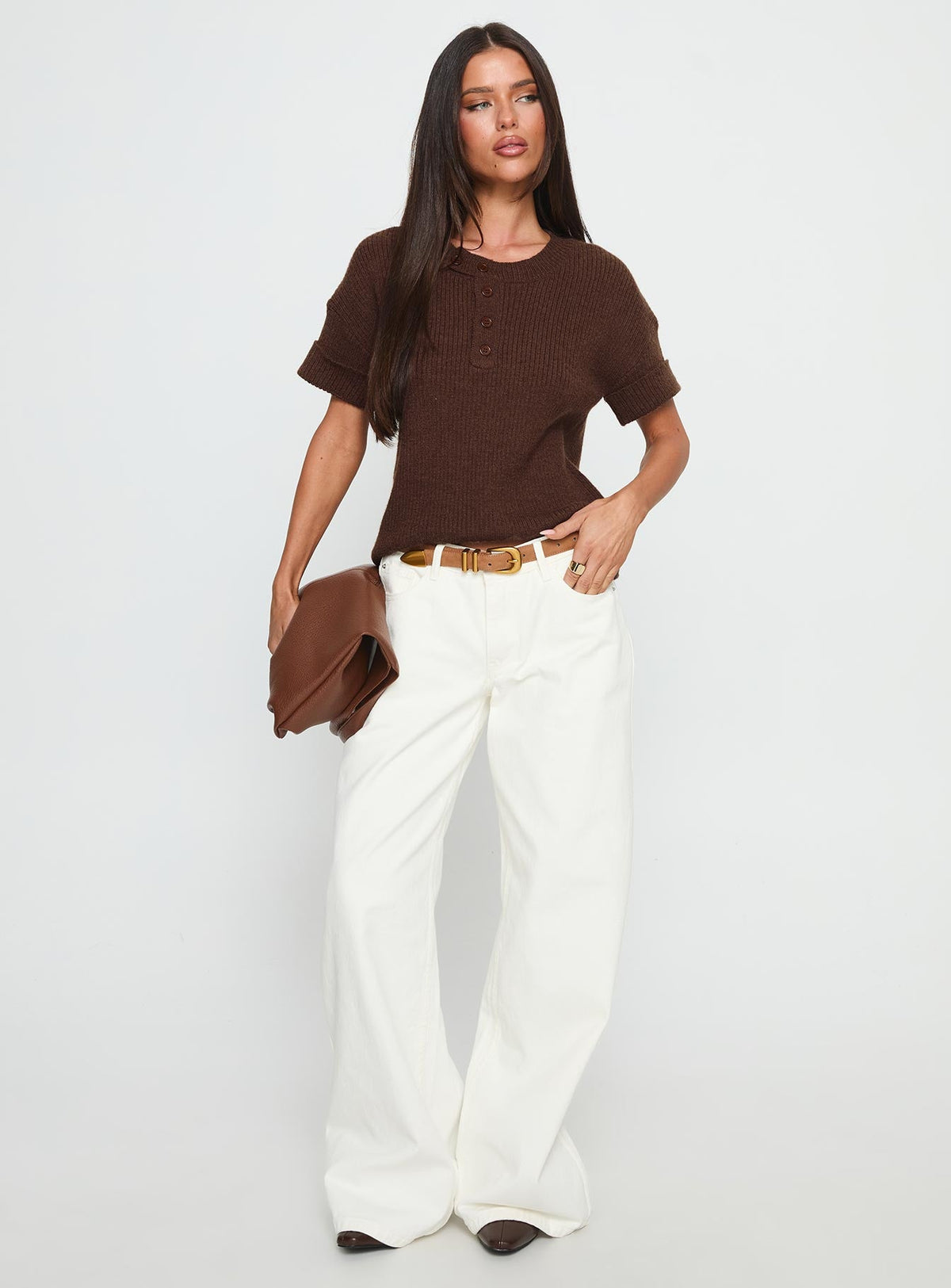 Women's Ramos Low Rise Wide Leg Jeans White